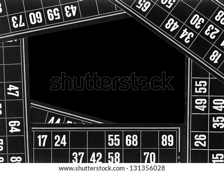 the lotto , the game, bingo cards as frame