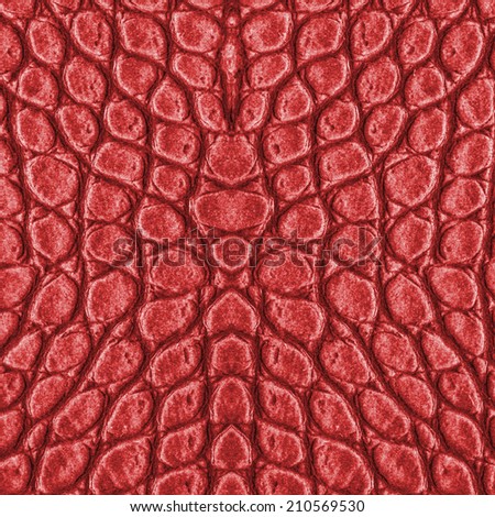 fragment of reptile skin pattern painted red