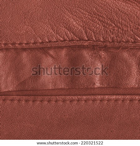 fragment of red-brown leather clothing accessories