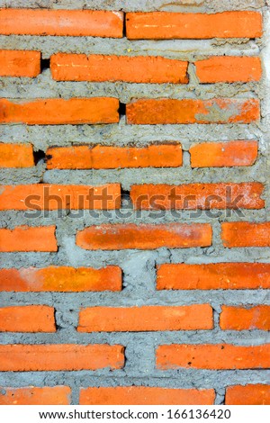 Brick in building it is create wall is strong.