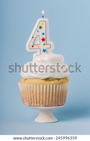 Cupcake with candle