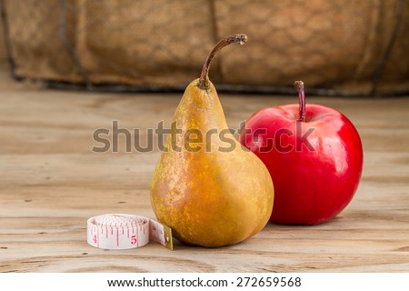 fresh fruits with meter