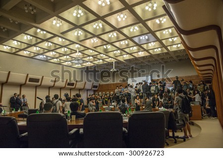 EDITORIAL: Chamber is occupied after students called for a siege towards HKU Council Meeting. ?Students Sieging and Occupying HKU Council Chamber? Taken on 29/07/2015 at Pok Fu Lam.