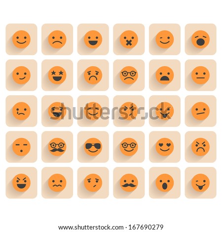 Set of smiley icons Set of smiley icons