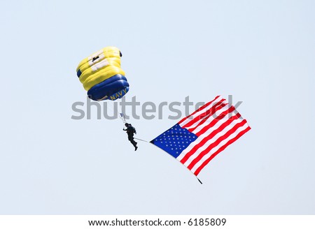 Parachute with Flag