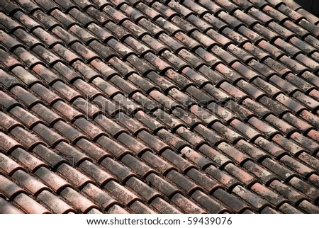 close-up of roof tops of Provence, France