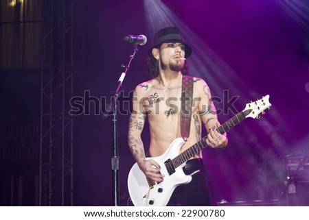 LOS ANGELES, CA - SEPTEMBER 27: Dave Navarro performs with Camp Freddy, live at Paramount Rocks in Los Angeles, California on September 27, 2008.