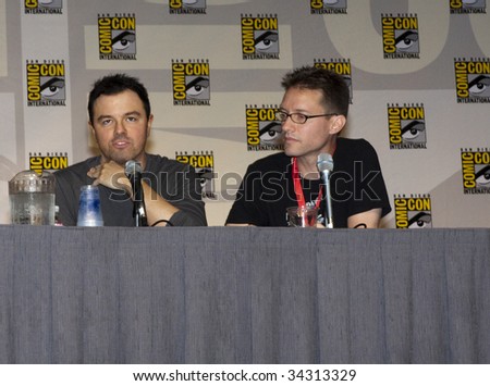 SAN DIEGO - JULY 26: Creator Seth MacFarlane attends the \'American Dad\' panel on day 4 of the 2009 Comic-Con International Convention on July 26, 2009 in San Diego, California.