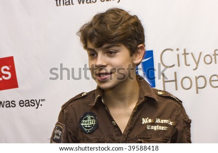 LOS ANGELES, CA - OCTOBER 25: Actor Jake T. Austin arrives for Disney\'s 2nd Annual Concert For Hope at the Nokia Theatre on October 25, 2009 in Los Angeles, California
