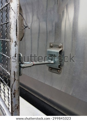 Close up lock of Cargo Truck