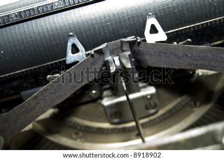 old technology: closeup of vintage typewriter