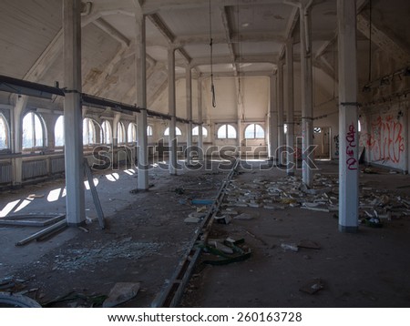 old demolished factory