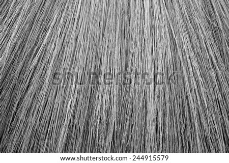 Close up detail of broom texture, household object