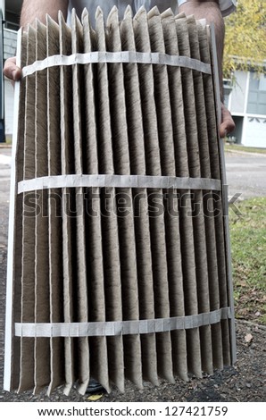Air duct and furnace heater air filter