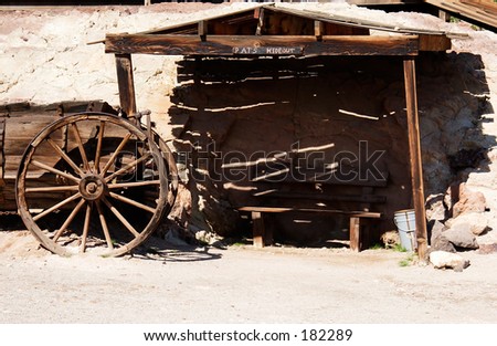 Old Shack and horse wagon
