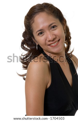 stock photo : Pretty asian girl wearing sexy black dress stock photo : Pretty asian girl wearing sexy black dress