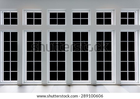 white residential window frame