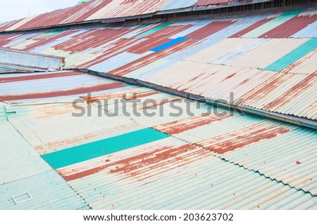 Old zinc roof