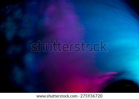 Abstract Light painting, Blue tone on black background -  long exposure time laps technique