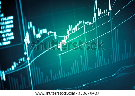 Candle stick graph chart of stock market investment trading, monotone color, Bullish point, Bearish point. trend of graph.