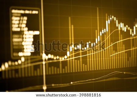 Candle stick graph chart of stock market investment trading which represent via monotone color including of Bullish and Bearish point.