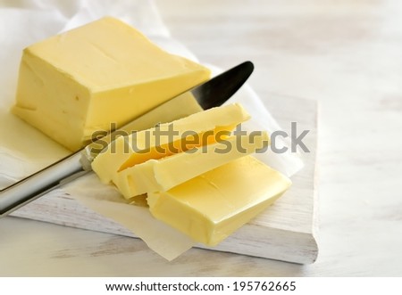 Butter on white board