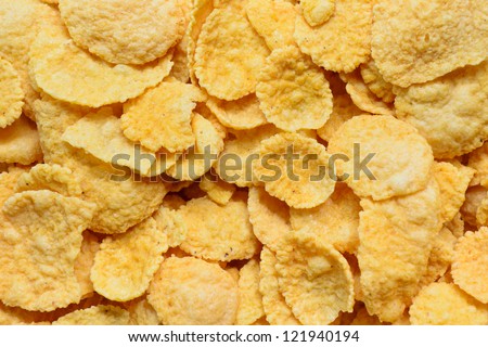 corn flakes cereal close up image
