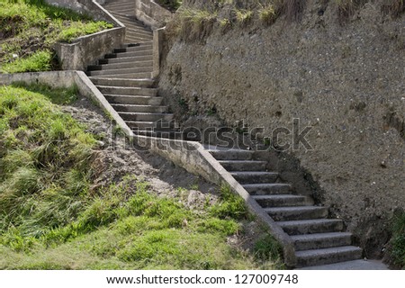 Concrete or cement stairs