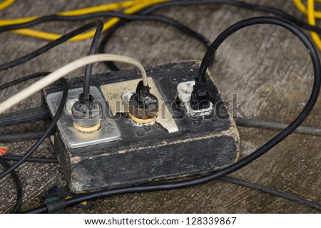Electrical distribution,extension cables and cords.