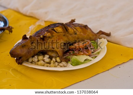 Roasted Cuy at Ecuadorian food festival, Guinea Pig