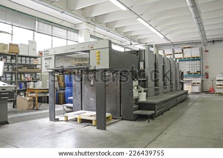 five color offset press lithography machine