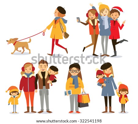 people with family and kids at the winter style