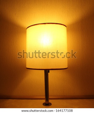 close up of lamp in the bed room