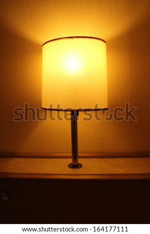 close up of lamp in the bed room