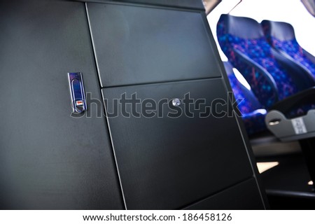 cupboard inside the bus luxury class