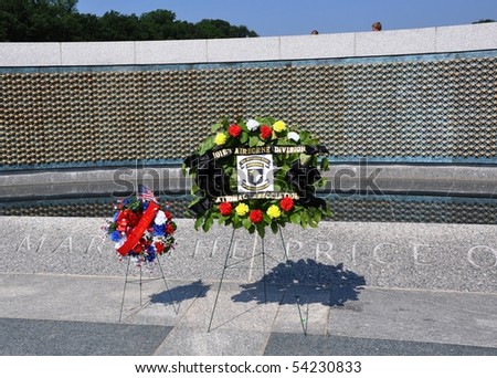 Memorial Day. Washington, D.C.  Memorial Day. Washington, D.C. Wreaths before the National World War II Memorial.