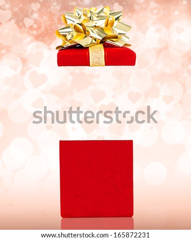 Surprise Valentines Day Gift with Copy Space