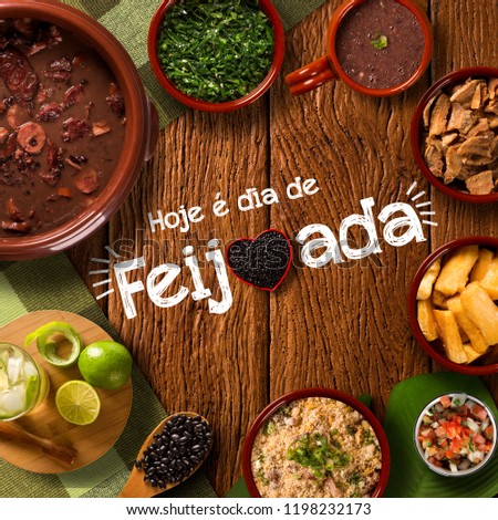 Brazilian Feijoada Food. Written \