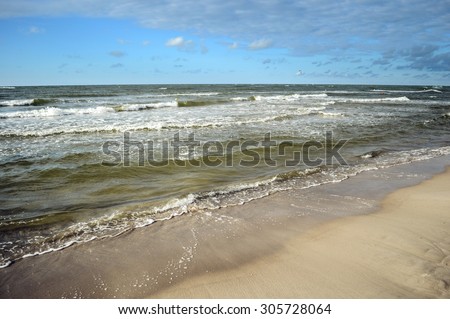 Baltic Sea in Leba/Poland for any postcard publishing.