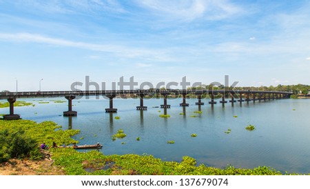 bridge cross Moon River, Thailand
