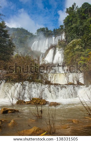 TEE-LOR-SU a big waterfall, a very impress and wonder waterfall in Thailand.
