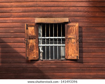 Thai old home wall and windows