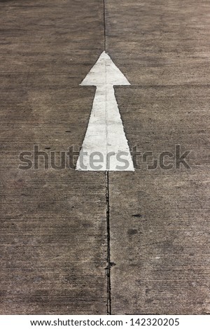 go straight sign , go ahead sign direction sign on concrete road