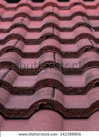 red roof tile concrete pattern