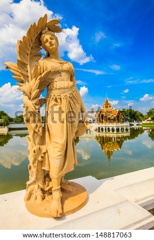 Bang Pa-in Palace, Thailand. The very beautiful tourist attractions in Thailand.