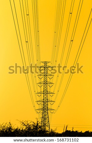 art silhouette high voltage post