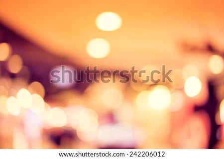 Bokeh of supermarket light at night as background.