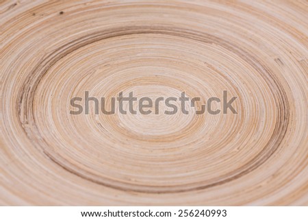 Close up Wood spiral or circular pattern background.