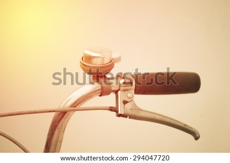 Bicycle handle bar. Vintage filter.