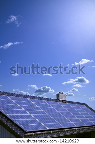solar panel on a roof solar panel on a roof